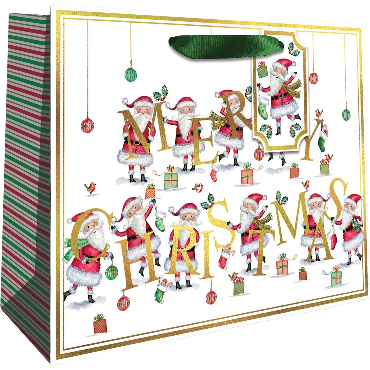 Santa Christmas - Gift Bag - 10 x 4 x 8"