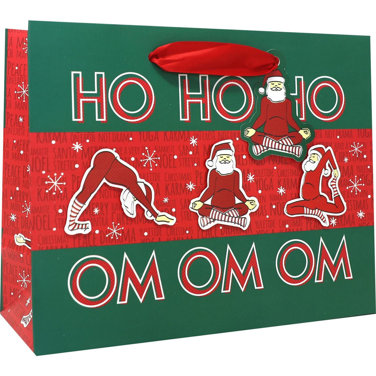 Yoga Santa - Gift Bag - 10 x 4 x 8"