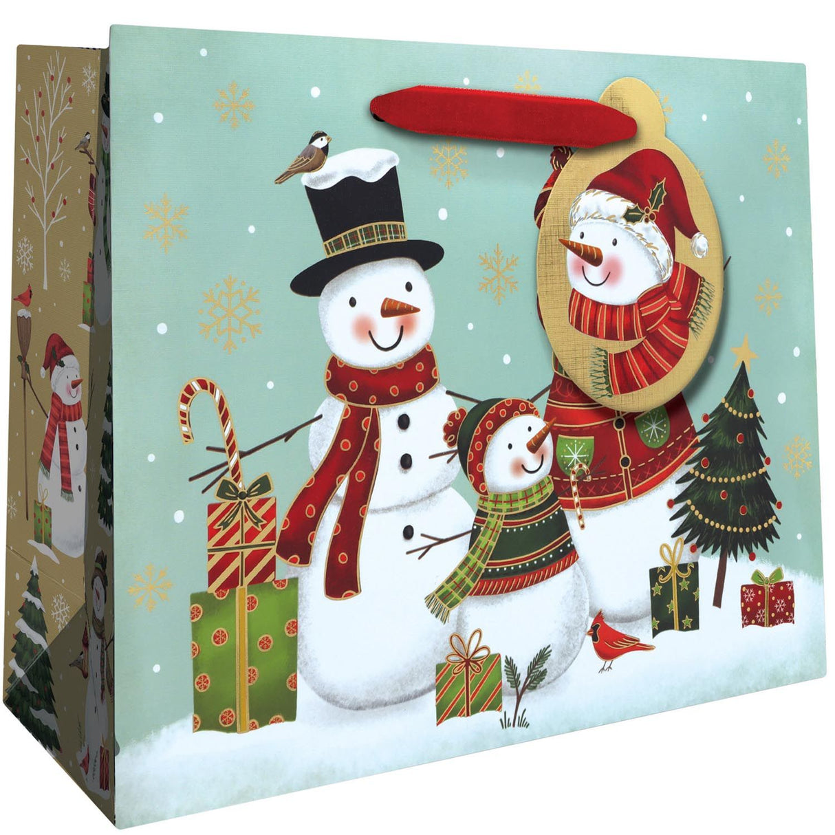 Snowman Family - Gift Bag - 10 x 4 x 8"