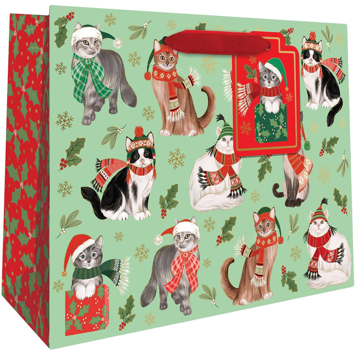 Frolicking Felines - Gift Bag - 10 x 4 x 8"