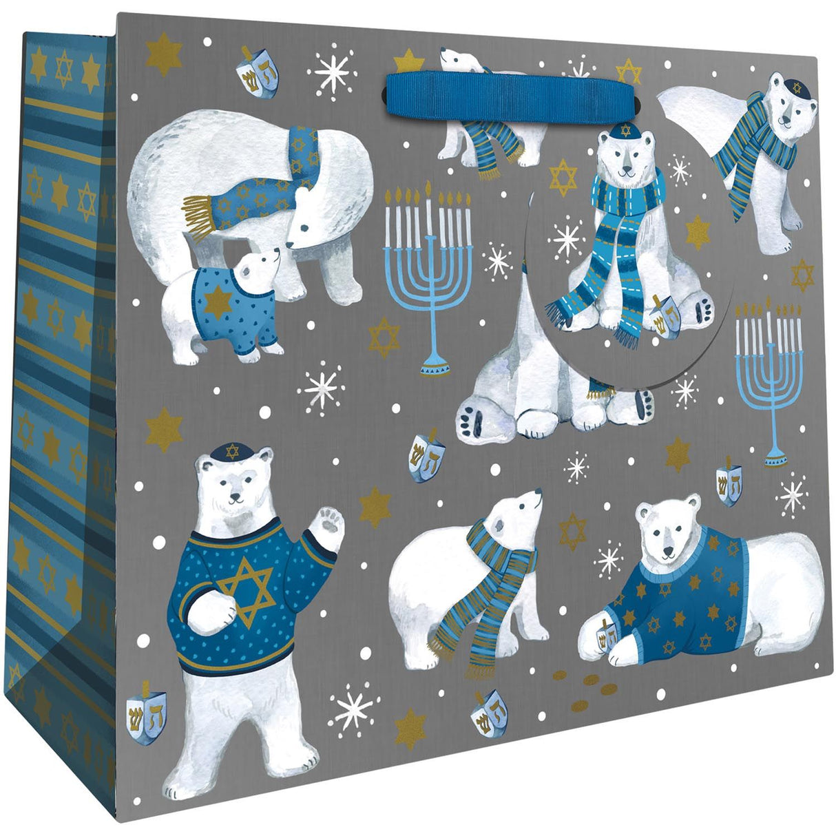 Hanukkah Bears - Gift Bag - 10 x 4 x 8"