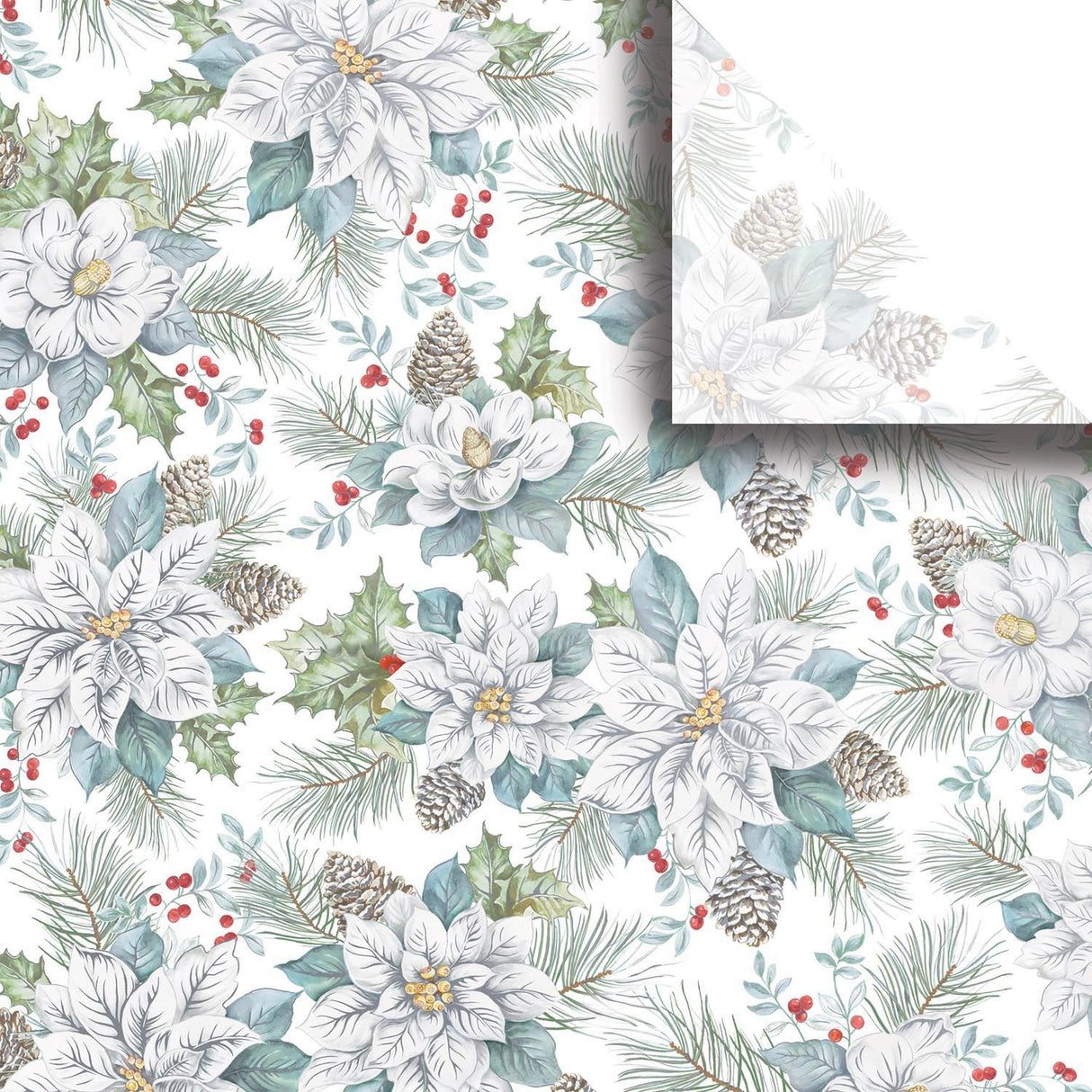 Snowdrift Floral - Gift Tissue - 20 x 30"