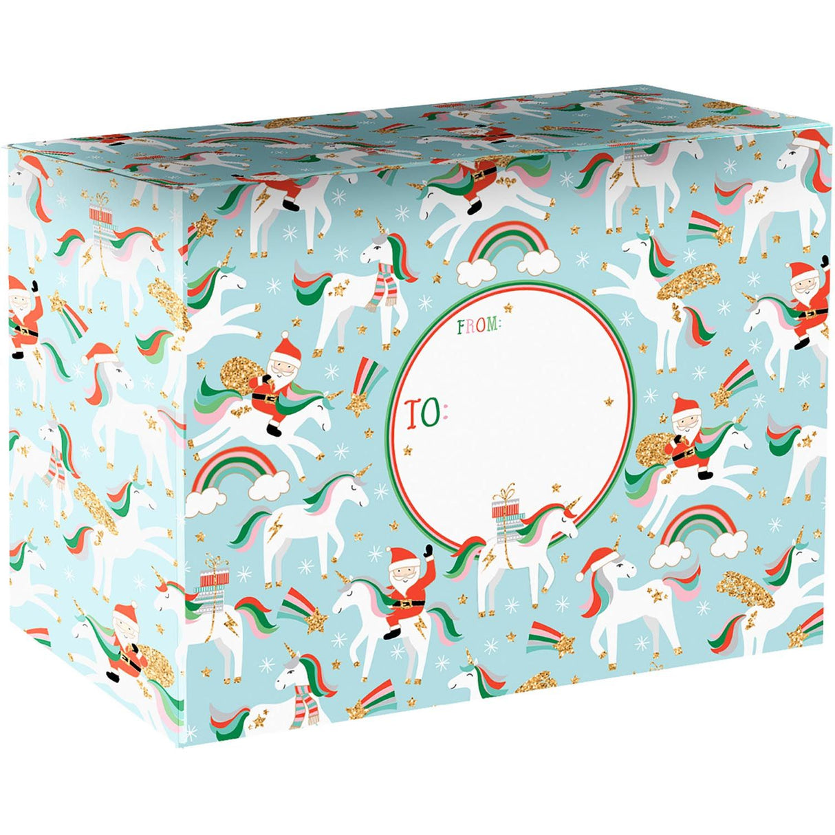 Merry Unicorns - Theme Mailing Box - 9-1/2 x 4 x 6-1/2"