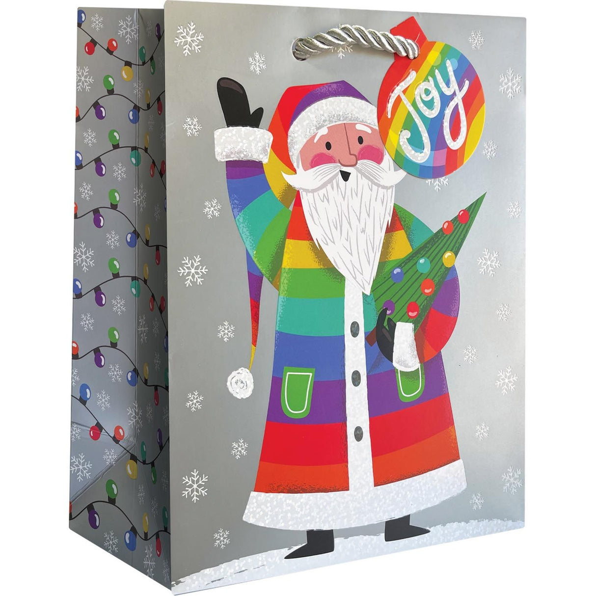 Rainbow Santa - Gift Bag - 6 x 3 x 7-1/2"