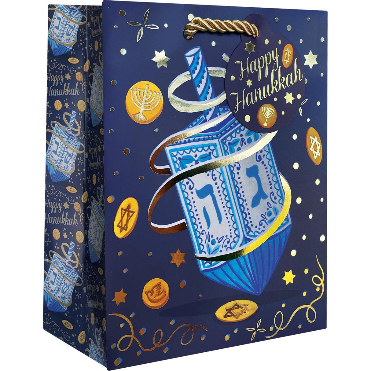 Hanukkah Dreidel - Gift Bag - 6 x 3 x 7-1/2"