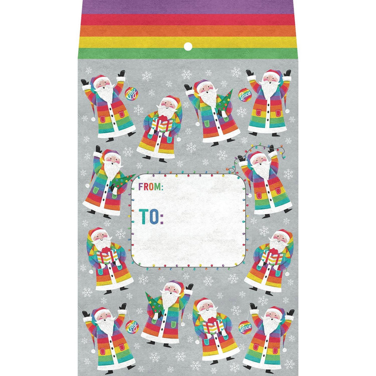 Rainbow Santa - Theme Mailing Envelope - 6 x 1/2 x 9-1/2"