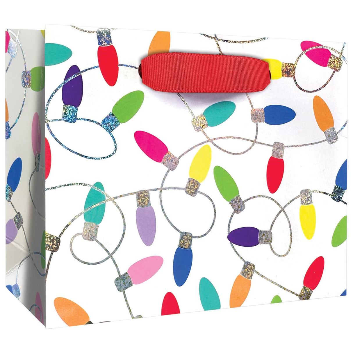 Christmas Lights White - Gift Bag - 5 x 2 x 4"