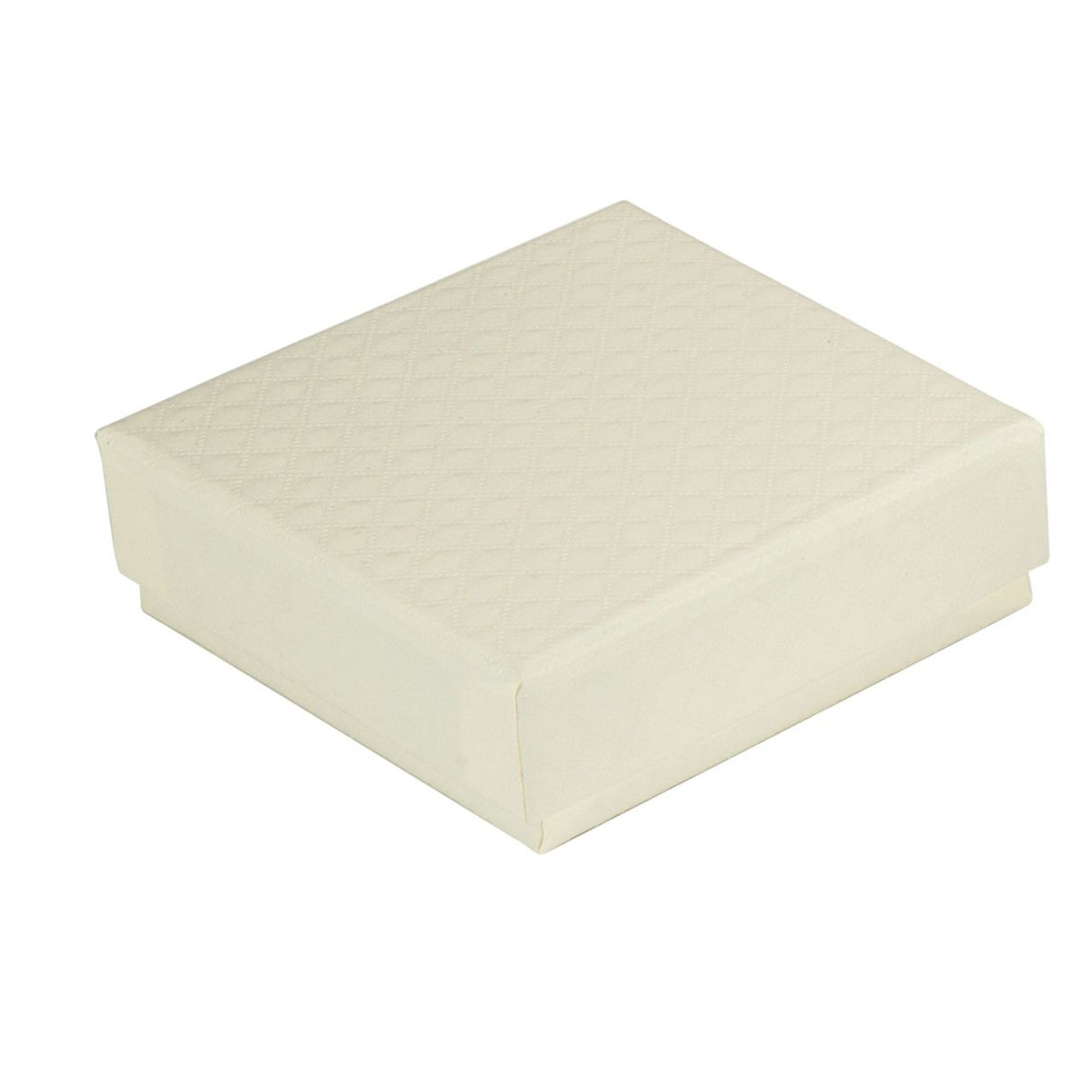 Quilted Cream - Set Up Candy Box - (4 Pc.) 3-1/4 x 3-1/4 x 1-3/16" - Square