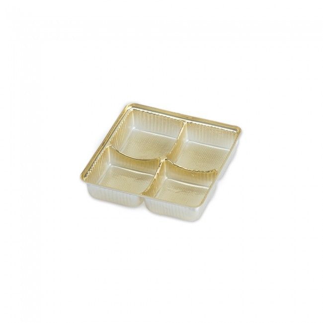 Gold - Candy Tray - (4 Pc.) 3 x 3 x 5/8"