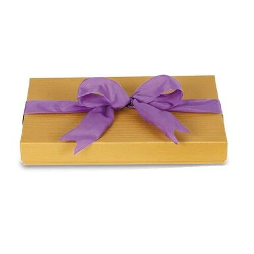 Silk Harvest Gold - Rectangle Set Up Candy Box - (24 Pc.) 9-1/2 x 6-3/8 x 1-3/16"