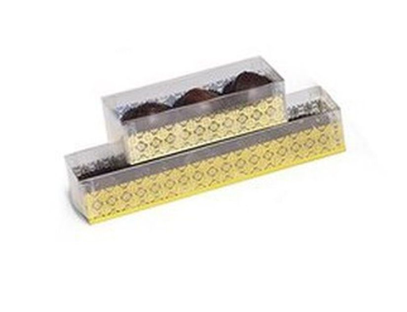 Clear - Geneva Candy Box - (Small) 4 x 1-1/2 x 1-1/8"