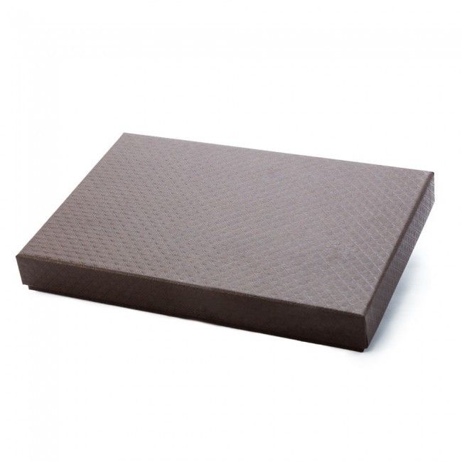 Quilted Brown - Set Up Candy Box - (24 Pc.) 9-1/2 x 6-3/8 x 1-3/16"