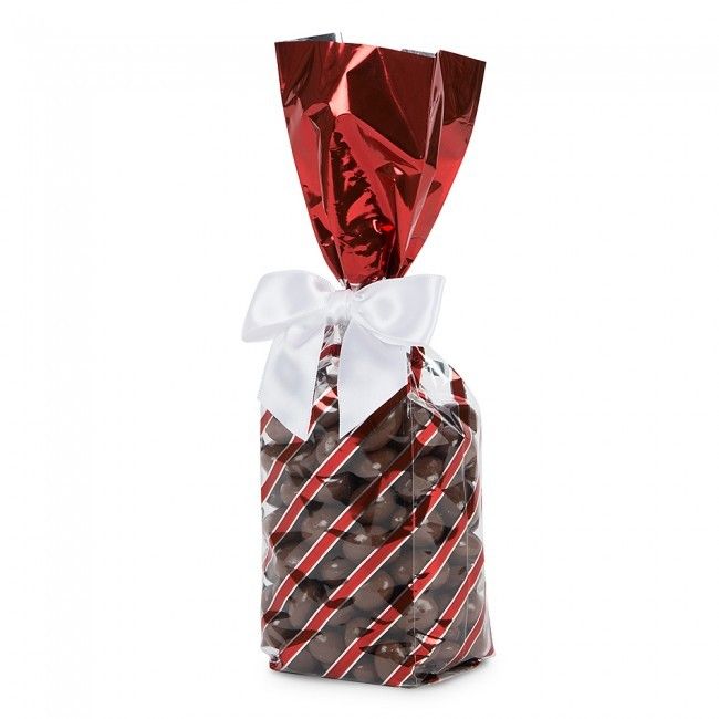 Red Diagonal Stripe - Stand Up Candy Bag - (1lb) 2-3/4 x 2 x 11"