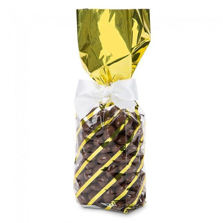 Gold Diagonal Stripe - Stand Up Candy Bag - (2 lb) 3-1/4 x 2 x 12-1/2"