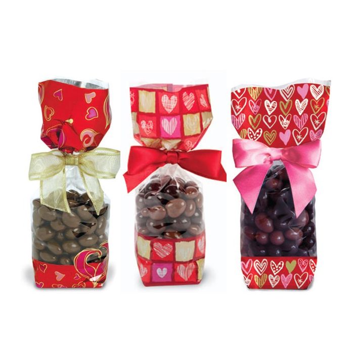 Valentine Hard Bottom Candy Bags
