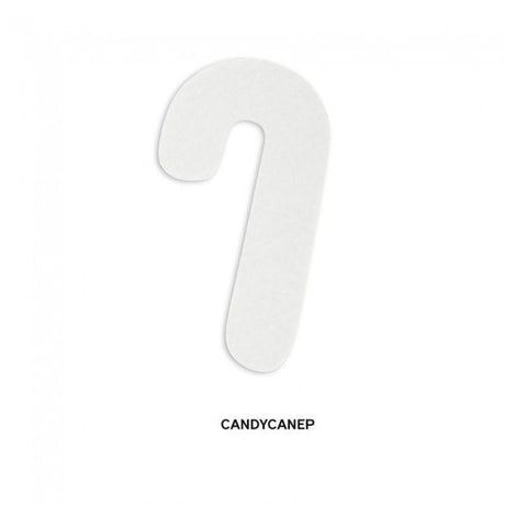 White/White - Candy Cane Candy Pad - 8-3/16 x 1-1/2"