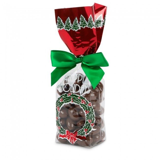 Christmas Wreath - Stand Up Candy Bag - (1/2 lb) 2-1/4 x 1-7/8 x 9-1/2"