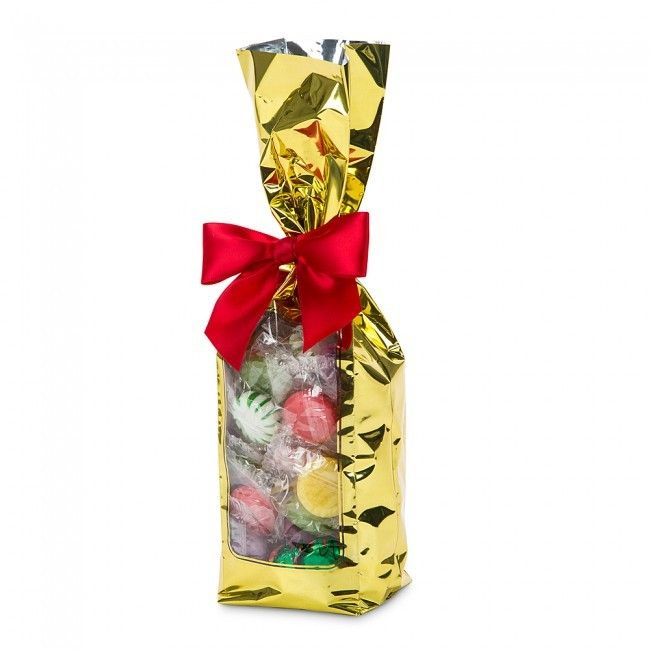 Gold Window - Stand Up Candy Bag - (1/2 lb) 2-1/4 x 2 x 91/2"