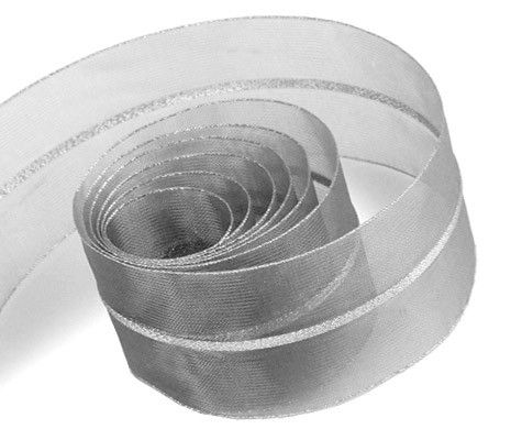 Gray / Silver - Chandelle Ribbon - 1-1/2" x 25 Yards