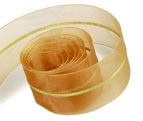 Old Gold / Gold - Chandelle Ribbon - 1-1/2" x 100 Yards