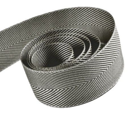 White / Black - Charming Chevron Ribbon - 1-1/2" x 50 Yards