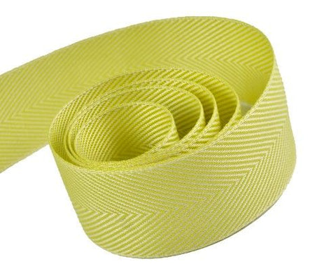 White / Lemon Grass - Charming Chevron Ribbon - 1-1/2" x 50 Yards