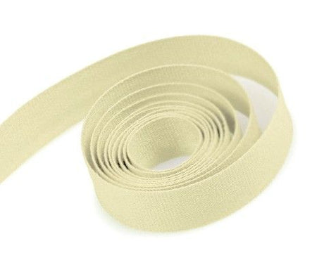 Natural - Natural Cotton Tape Ribbon - 5/8" x 50 Yards