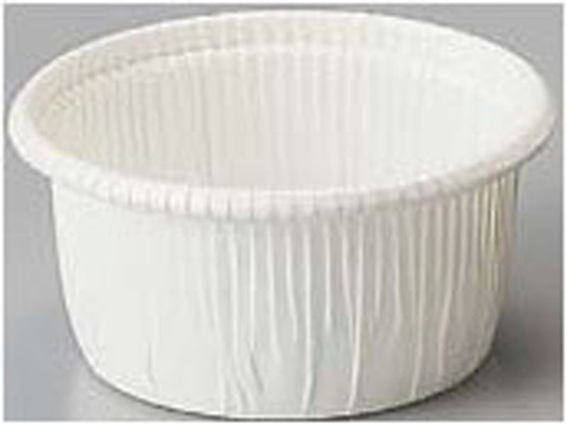 White - Curled Cup - (3.7 oz) 2.3 x 1.4"