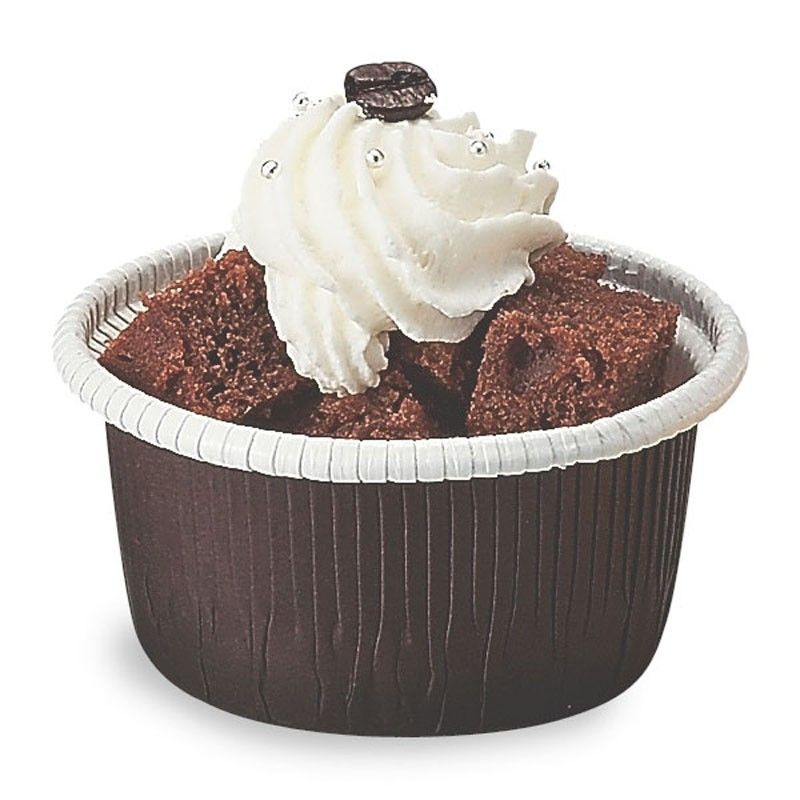 Brown - Curled Cup - (6.1 oz) 2.8 Dia. x 1.6" H