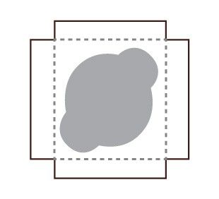 White / Natural Kraft - Reversible - Cupcake Insert - 3-15/16 x 3-15/16 x 5/8" (Jumbo 1 Cup) - Fits in a 4 x 4" Box