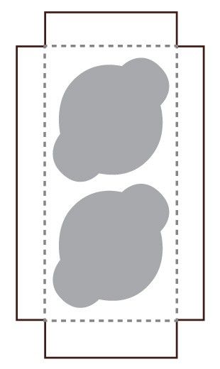 White / Natural Kraft - Reversible - Cupcake Insert - 7-15/16 x 3-15/16 x 5/8" (Jumbo 2 Cup) - Fits in a 8 x 4" Box