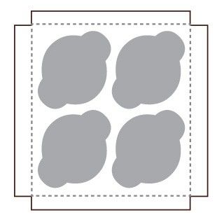 White / Natural Kraft - Reversible - Cupcake Insert - 7-15/16-x 7-15/16 x 5/8" (Jumbo 4 Cup) - Fits in a 8 x 8" Box