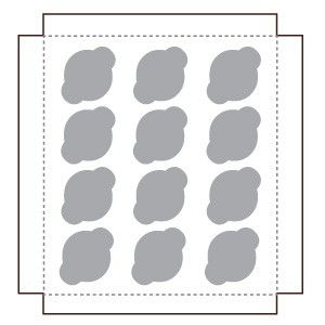 White / Natural Kraft - Reversible - Cupcake Insert - 9-15/16 x 9-15/16 x 3/4" (Mini 12 Cup) - Fits in a 10 x 10" Box