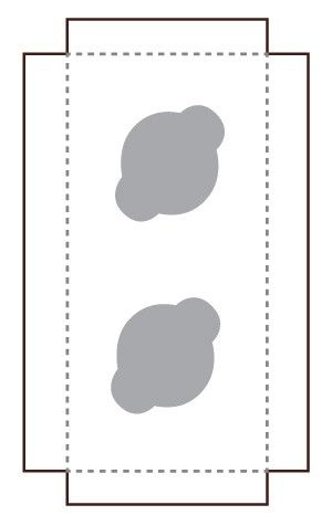 White / Natural Kraft - Reversible - Cupcake Insert - 7-15/16 x 3-15/16 x 3/4" (Mini 2 Cup) - Fits in a 8 x 4" Box