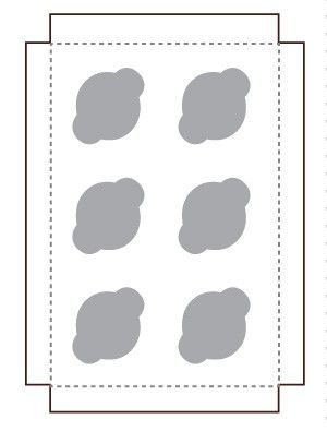 White / Natural Kraft - Reversible - Cupcake Insert - 9-15/16-x 6-15/16 x 3/4" (Mini 6 Cup) - Fits in a 10 x 7" Box