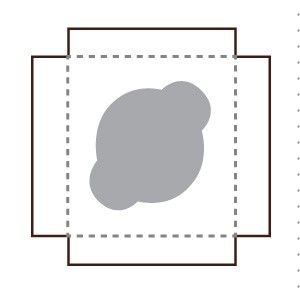 White / Natural Kraft - Reversible - Cupcake Insert - 3-15/16 x 3-15/16 x 7/8" (Regular 1 Cup) - Fits in a 4 x 4" Box