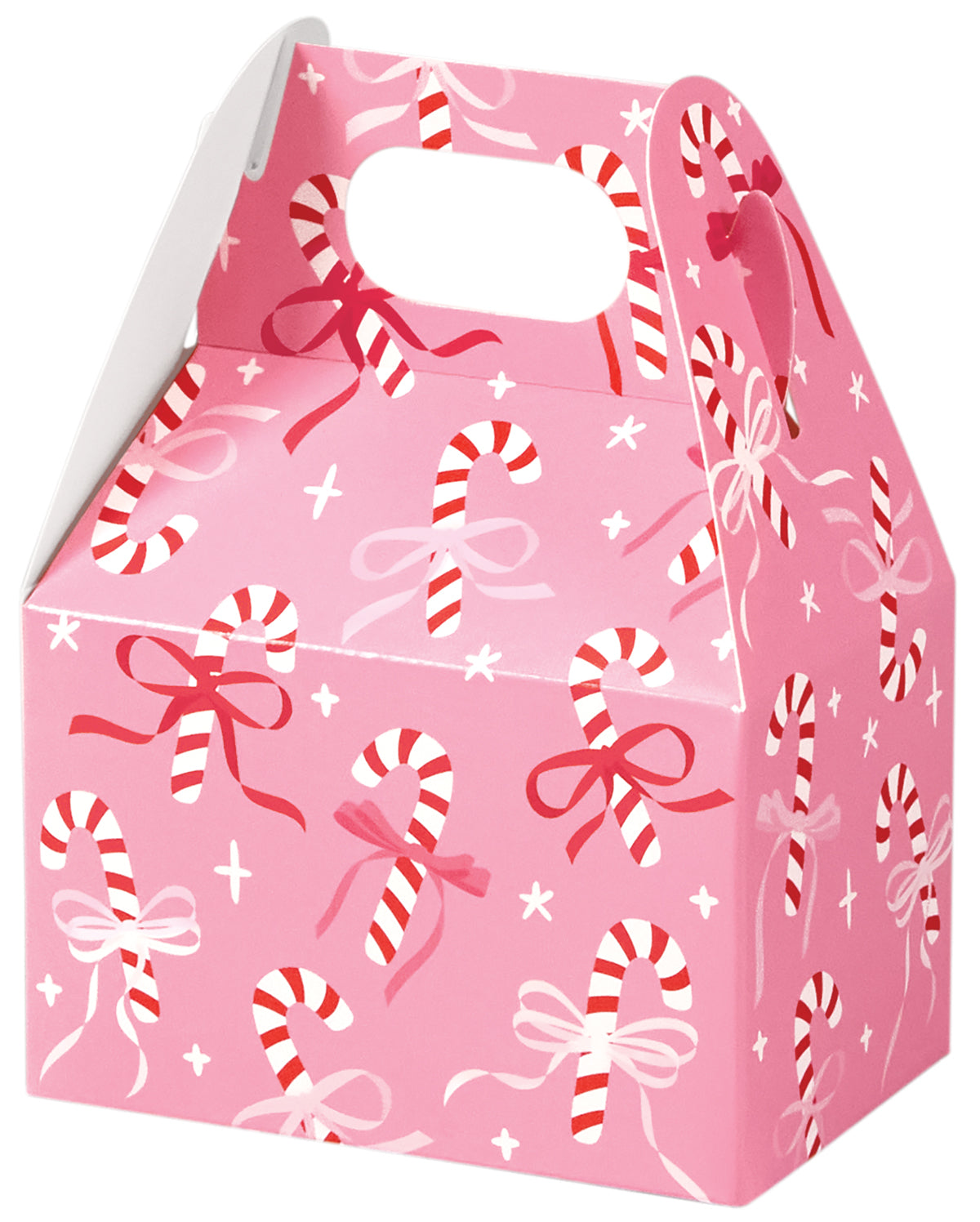 Candy Canes & Ribbons - Mini Gable Box - 4 x 2-1/2 x 2-1/2"