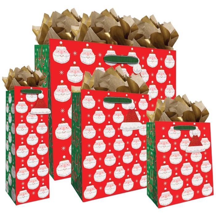 Chic Santa Gift Bags, Wrapping Paper, & Mailers