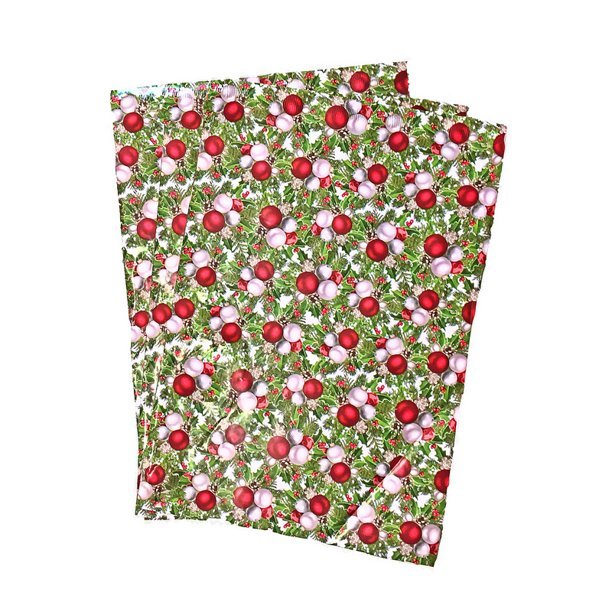 Christmas Ornament Red Green Poly Mailers Size 10x13 Shipping Bags