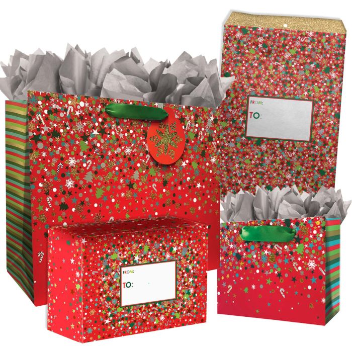 Christmas Party Gift Bags, Wrapping Paper, & Mailers
