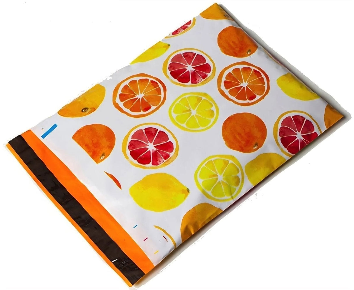 Citrus Orange Poly Mailers Size 10x13 Colorful Shipping Bags