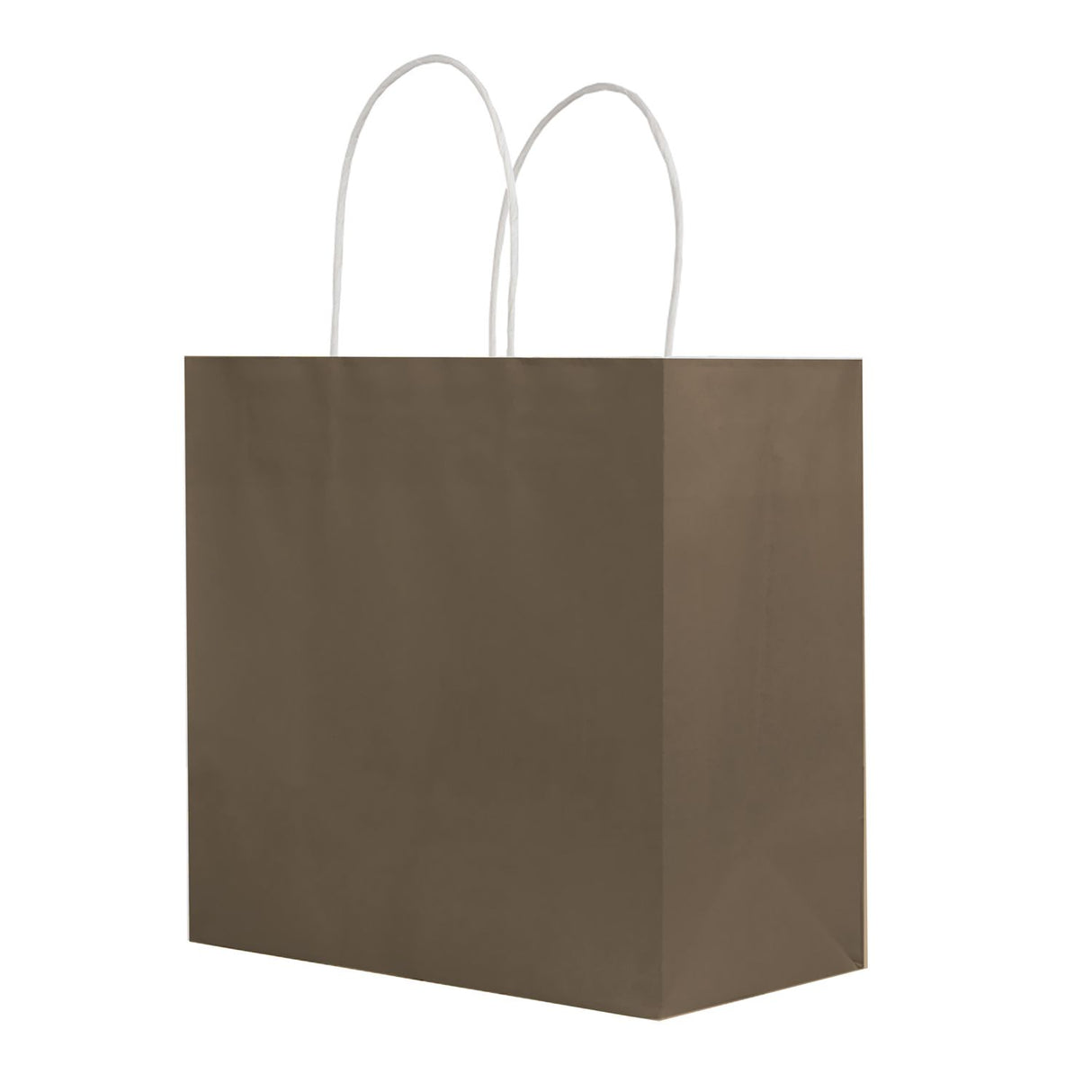 Coco Brown - Smooth Top Egde Shopping Bag - 10 x 5 x 10"