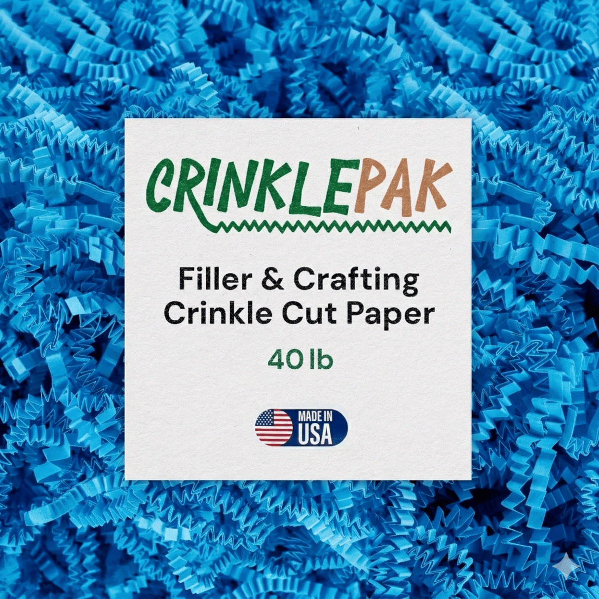 40 LB Light Blue Crinkle Paper