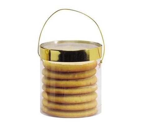 Clear - Round Candy Drum - (Large) 3-1/2 x 3-3/4"