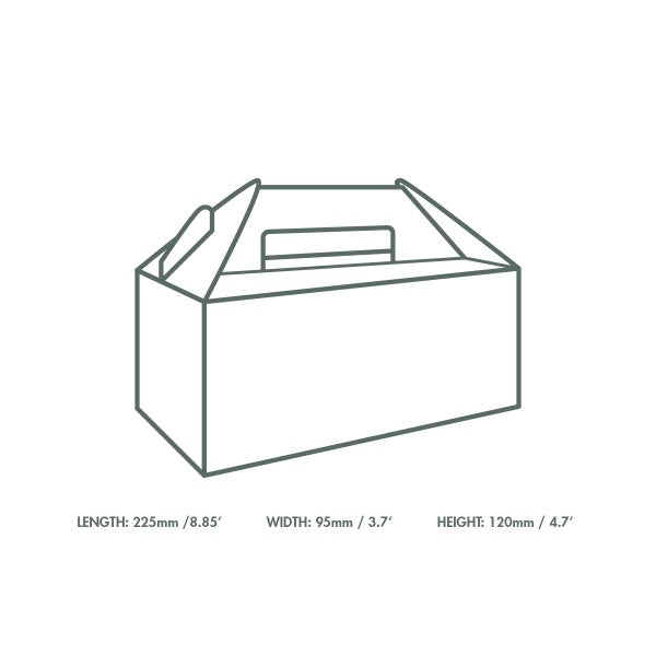 Vegware Standard Carry Pack with Handles – Compostable Cardboard Food Box (QTY 125), SKU VWCPS