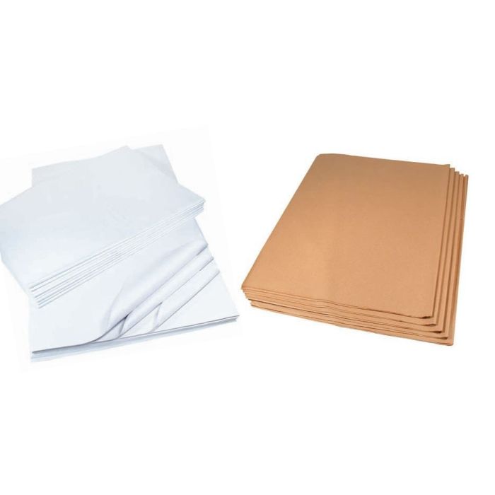 White & Kraft Economy Bulk Tissue Reams