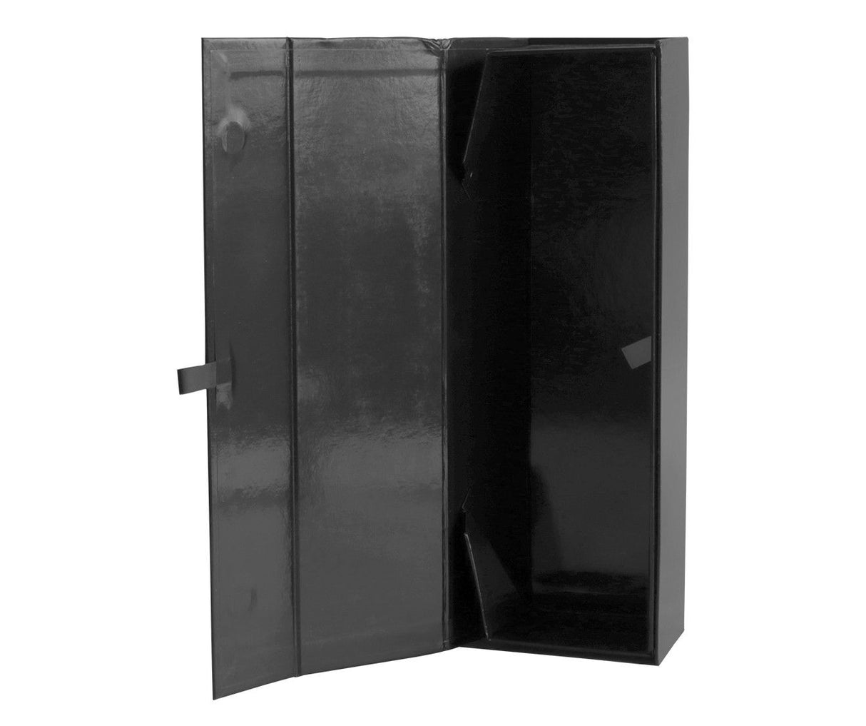 Black - Magnetic Ceco Box - 1 Bottle Wine - 13-1/2 x 3-1/2 x 3-1/2"