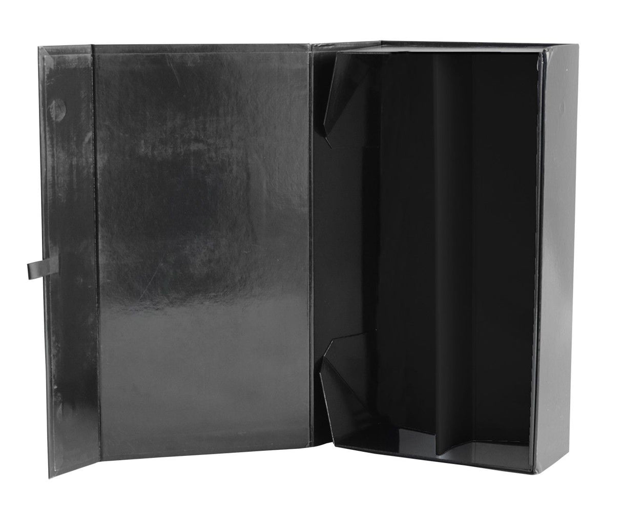 Black - Magnetic Ceco Box - 2 Bottle Wine - 13-1/2 x 7 x 3-1/2"