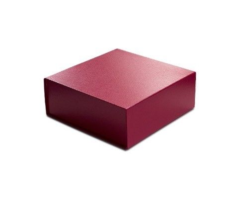 Leatherette Red - Magnetic Ceco Gift Box - 6 x 6 x 2-3/4"