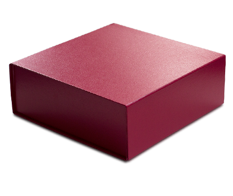 Leatherette Red - Magnetic Ceco Gift Box - 10 x 10 x 4"